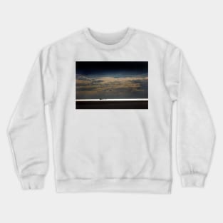 Sealight - clouds over The Wash as a ship moves along the coast near Hunstanton, Norfolk Crewneck Sweatshirt